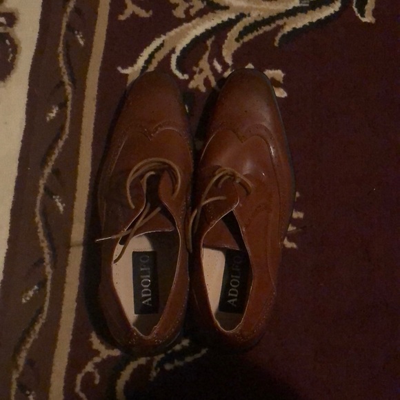 Clean brown dress shoes